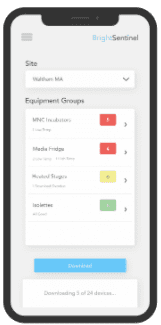 View of BrightSentinel mobile app